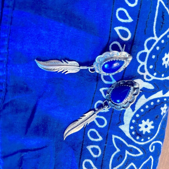 Sterling Silver Navajo Albert Payton earrings - Picture 1 of 2